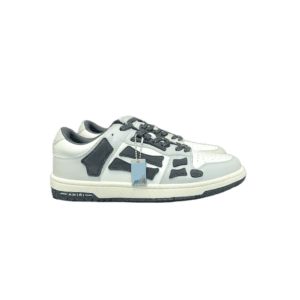 Amiri Skel Toe sneakers white black leather low top with side patches and lace-up closure
