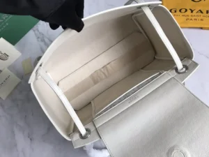 Corto Moltedo Ava small white leather handbag with silver hardware and fabric interior lining