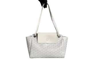 Goyard MontMartre GM handbag in white with a cream flap, featured as an accessory on RepsGoat's online store.