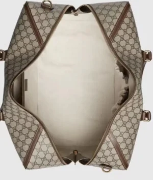 Gucci GG Supreme Tote Bag medium beige brown canvas leather interior organizer pockets
