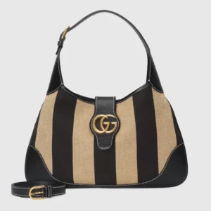 Gucci Cosmogonie Collection Small Handbag in color-blocked canvas with double-G logo and adjustable shoulder strap.
