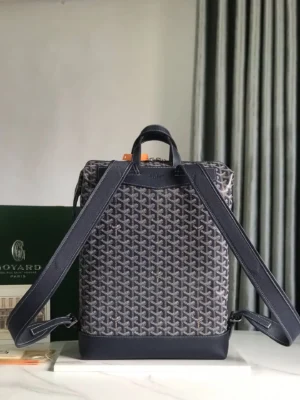 Goyard Cisalpin Backpack showcasing Goyardine canvas design, structured zipper closure, and adjustable shoulder straps, set against a neutral background.