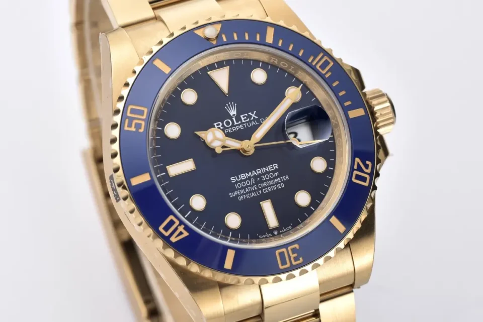 Rolex Submariner 126618LB blue dial ceramic bezel yellow gold case watch
