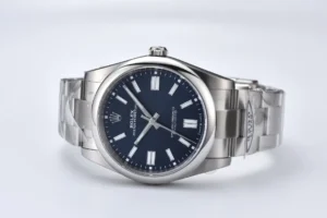 Rolex Oyster Perpetual 124300 blue dial stainless steel bezel stainless steel watch