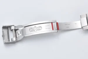 Rolex watch stainless steel folding clasp polished finish engraved logo Geneva Swiss made steel inox