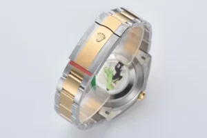 Rolex Oyster Perpetual two-tone gold stainless steel watch bracelet with logo clasp