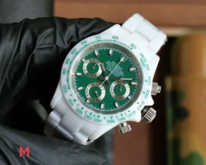 Rolex Daytona ceramic 116500 green dial white ceramic bezel white ceramic case watch