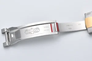 Rolex watch clasp stainless steel two-tone gold material Geneva Swiss Made engraving