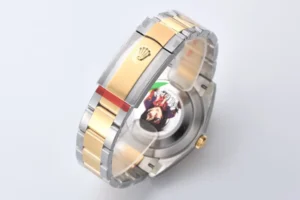 Rolex Oyster Perpetual yellow gold and stainless steel bracelet watch with crown clasp