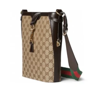 Gucci 1955 Horsebit 30 crossbody bag beige brown GG canvas leather gold hardware
