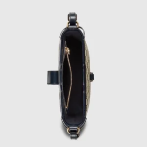 Gucci Dionysus Mini bag navy blue beige GG canvas leather trim gold hardware