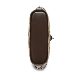 Gucci Horsebit 1955 26cm beige brown GG canvas leather bag with gold hardware