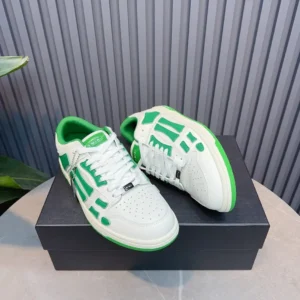 Amiri Skel Top sneakers white green leather low-top design