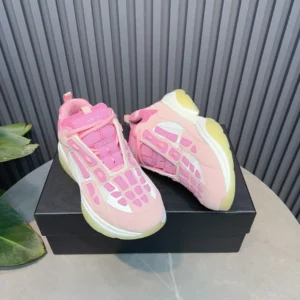 AMIRI MC01 sneakers pink white colorway mixed leather mesh with translucent rubber sole