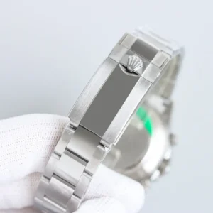 Rolex Oyster Perpetual stainless steel watch bracelet clasp with polished and brushed finish