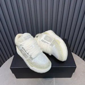 Christian Dior B22 Style 5SN245ZFJW white crystal-embellished mesh sneakers