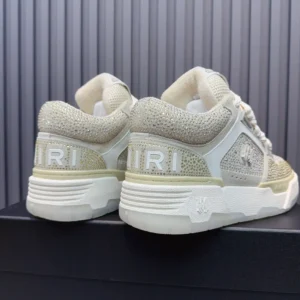 Amiri Skel Top Sneaker beige colorway studded suede and leather material luxury casual shoes