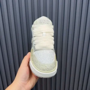 Converse Chuck Taylor All Star Pearl White crystal-embellished mesh and leather sneaker