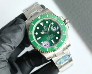 Rolex Submariner 116610LV green dial green ceramic bezel stainless steel watch with date display