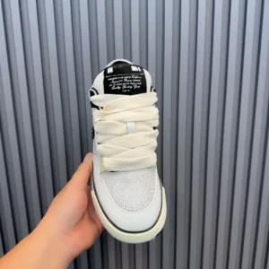 Amiri Skel Top sneaker white black crystal-embellished leather textile material