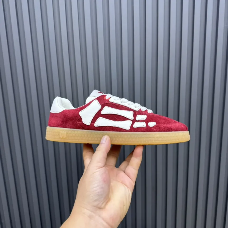 Maison Mihara Yasuhiro classic 24 red white suede leather gum sole sneakers