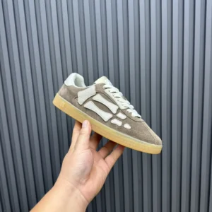 Maison Margiela Replica low top beige white colorway suede sneakers gum sole