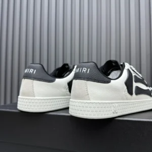 Amiri Skel Toe sneakers white black leather low top design textile lining