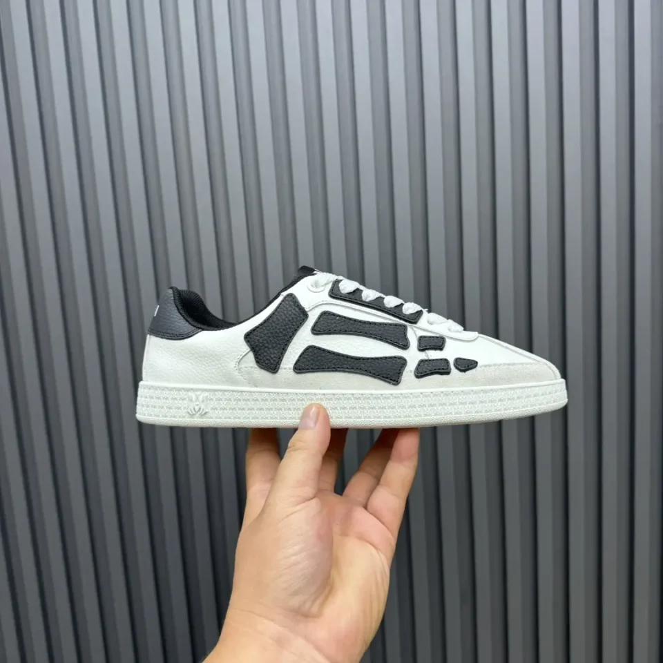 Maison Margiela Replica white black colorblock leather sneakers