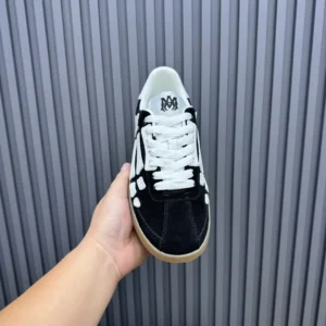 Maison Margiela Replica black white colorway suede leather sneakers