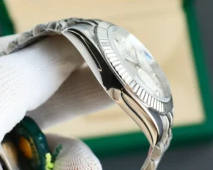 Rolex Datejust 16234 silver dial fluted bezel stainless steel watch