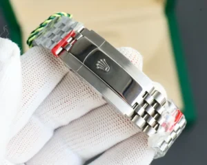 Rolex Jubilee bracelet stainless steel watch band with polished clasp and logo engraving