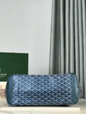 Goyard Pearl Blue tote bag showcasing exclusive design and premium materials, with a focus on customization and quality craftsmanship.