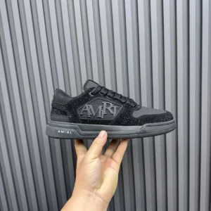 Amiri Skel Top sneakers style 101-120-001 black colorway suede and leather materials