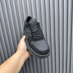 Nike Jordan 4 Retro sneakers black colorway premium leather and suede material with detailed stitching