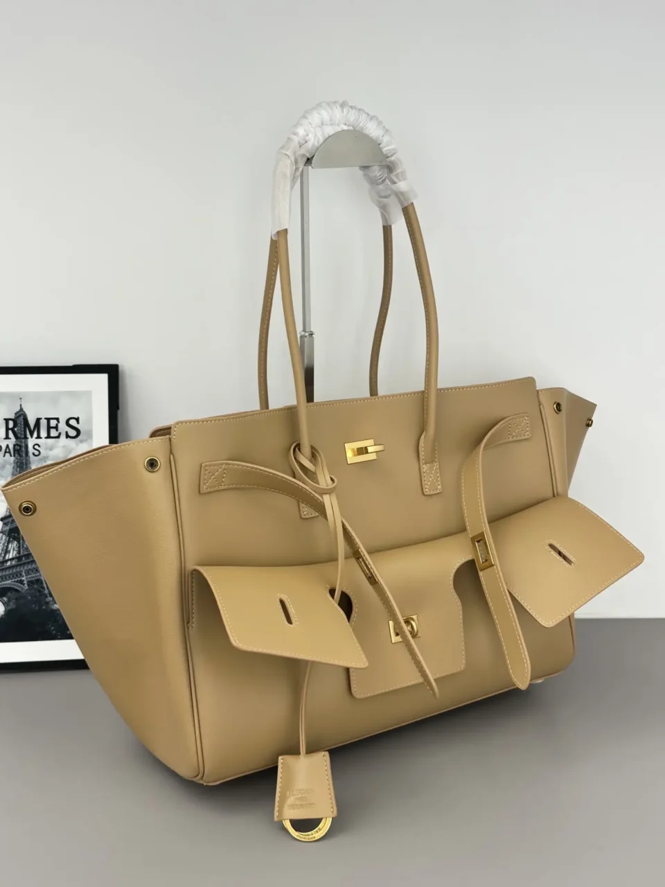 Hermes Birkin 35 tote bag beige smooth leather gold hardware