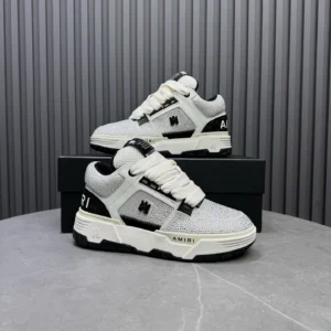 Amiri Skel Top Sneaker AMS21-007 Crystal white black mesh leather sport shoes
