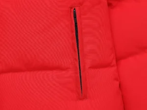 Supreme jacket red nylon fabric with black zipper pocket