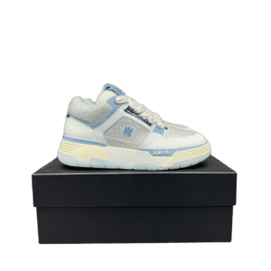 Amiri MC01 sneaker light blue white mesh leather with rubber sole sneakers