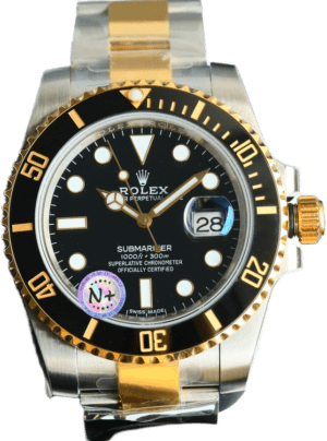 Rolex Submariner 116613LN black dial ceramic bezel gold and stainless steel watch