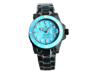 Rolex Submariner Blaken blue dial blue ceramic bezel black stainless steel watch