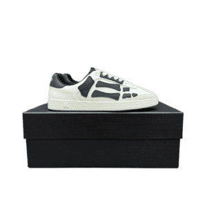 Axel Arigato Clean 90 white black leather sneakers with textured black accents