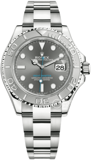 Rolex Yacht-Master 116622 gray dial platinum bezel stainless steel watch