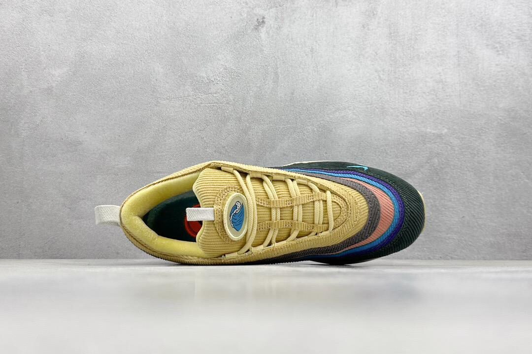 Nike Air Max 1/97 Sean Wotherspoon multicolor corduroy sneakers with layered textile upper