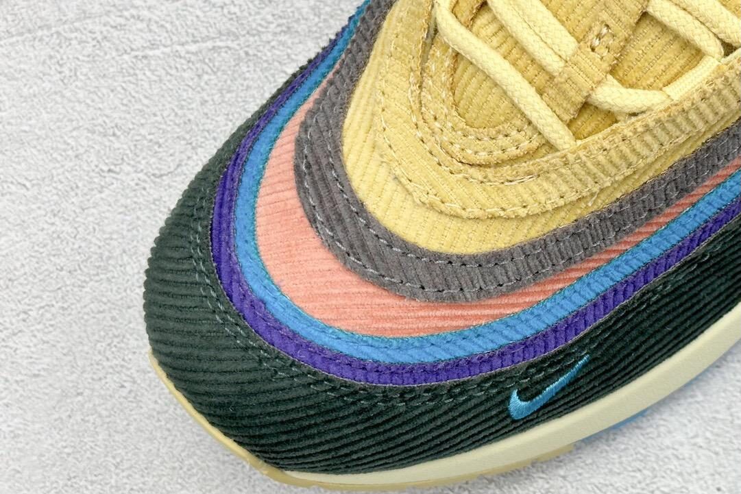 Nike Air Max 1/97 Sean Wotherspoon pastel multicolor corduroy sneakers with white sole