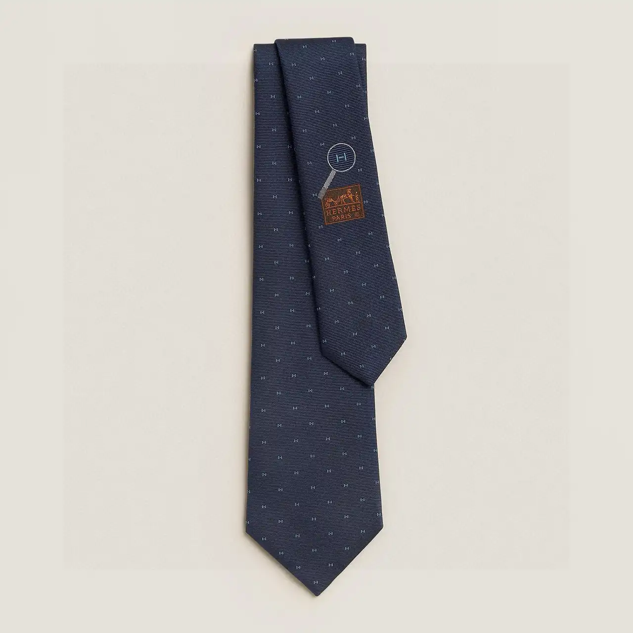Herms letter men's tie