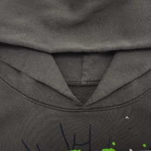 Repsgoat Hoodie charcoal cotton blend pullover with graphic print and soft fleece lining