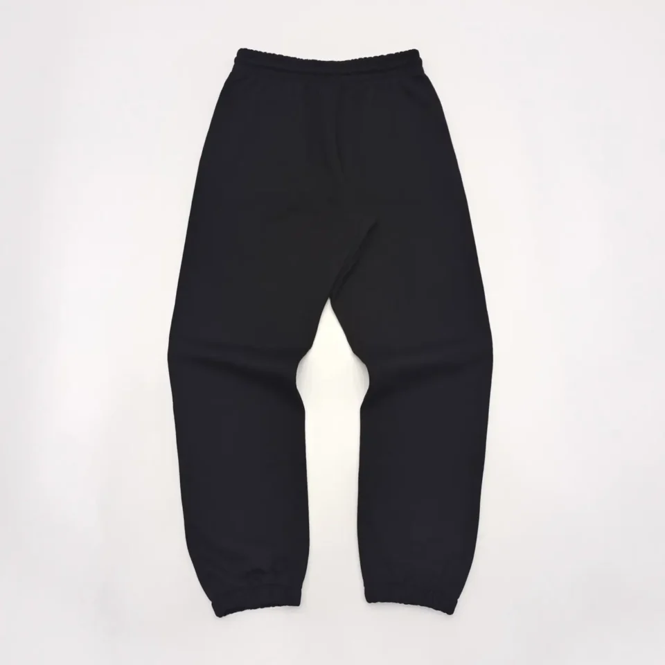 Repsgoat sweatpants black color elastic waistband and cuffs cotton blend material casual wear