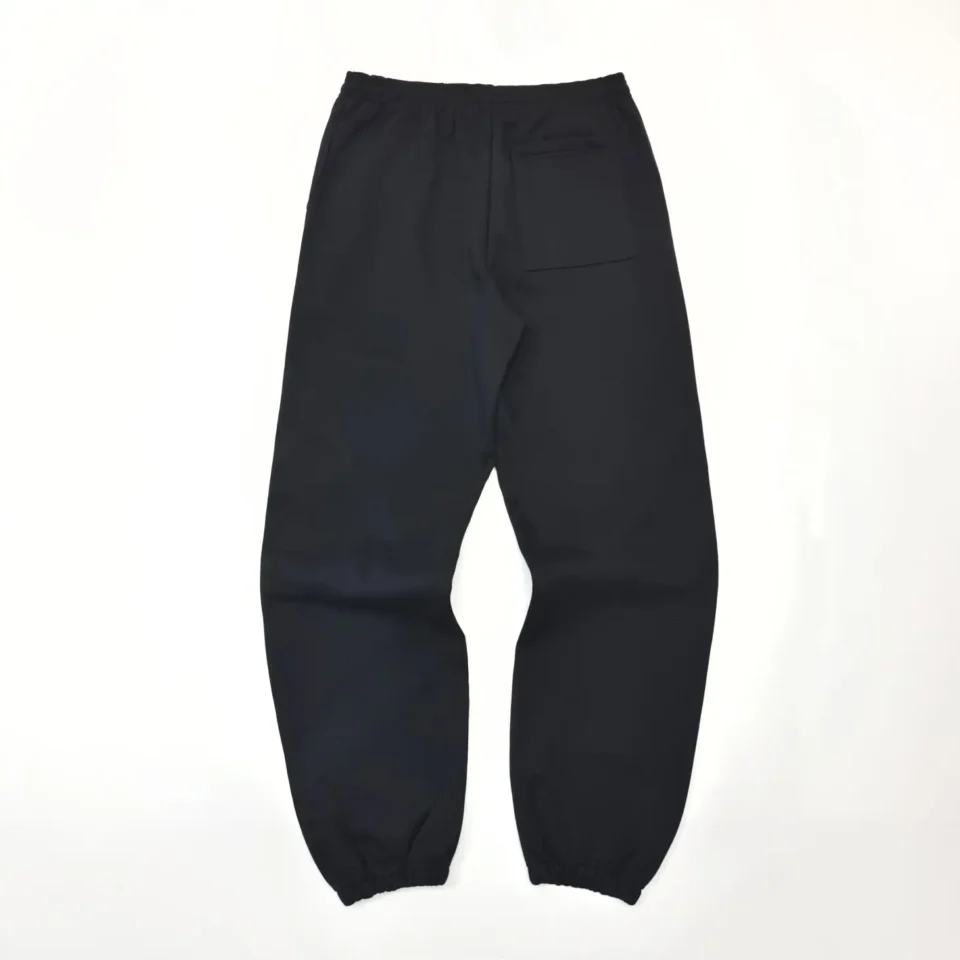 Repsgoat black jogger pants elastic waistband single back pocket cotton blend material