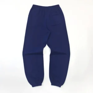 Repsgoat sweatpants navy blue cotton blend casual elastic ankle joggers with back pocket
