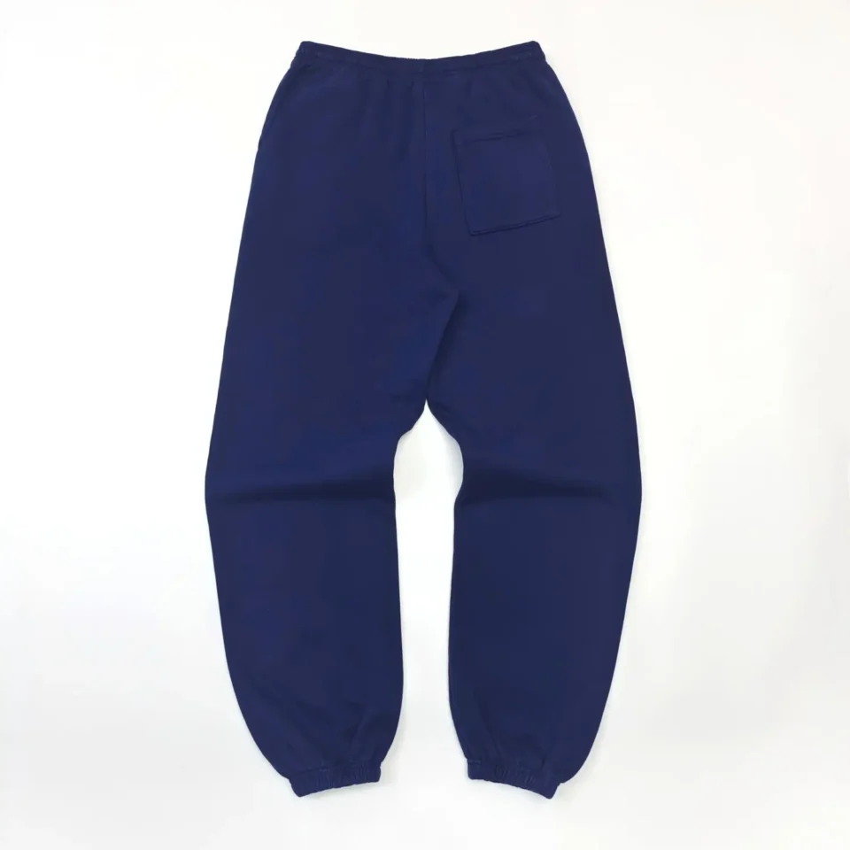 Repsgoat sweatpants navy blue cotton blend casual elastic ankle joggers with back pocket